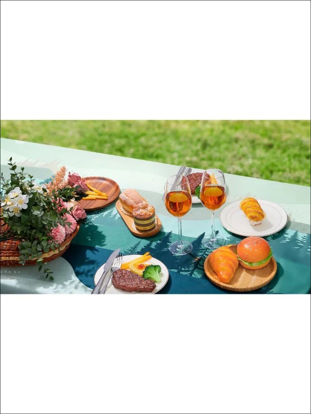 Waterproof Picnic Table and Bench Covers Set Fitted Elastic Outdoor Camping